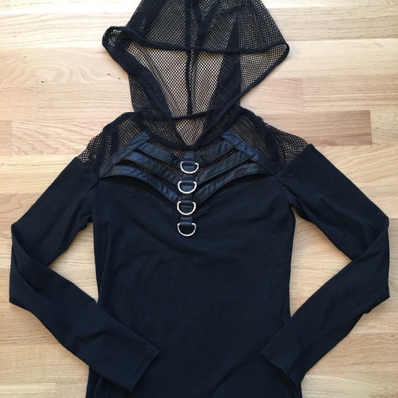 Punkrave mesh hooded top - Picture 4 of 6